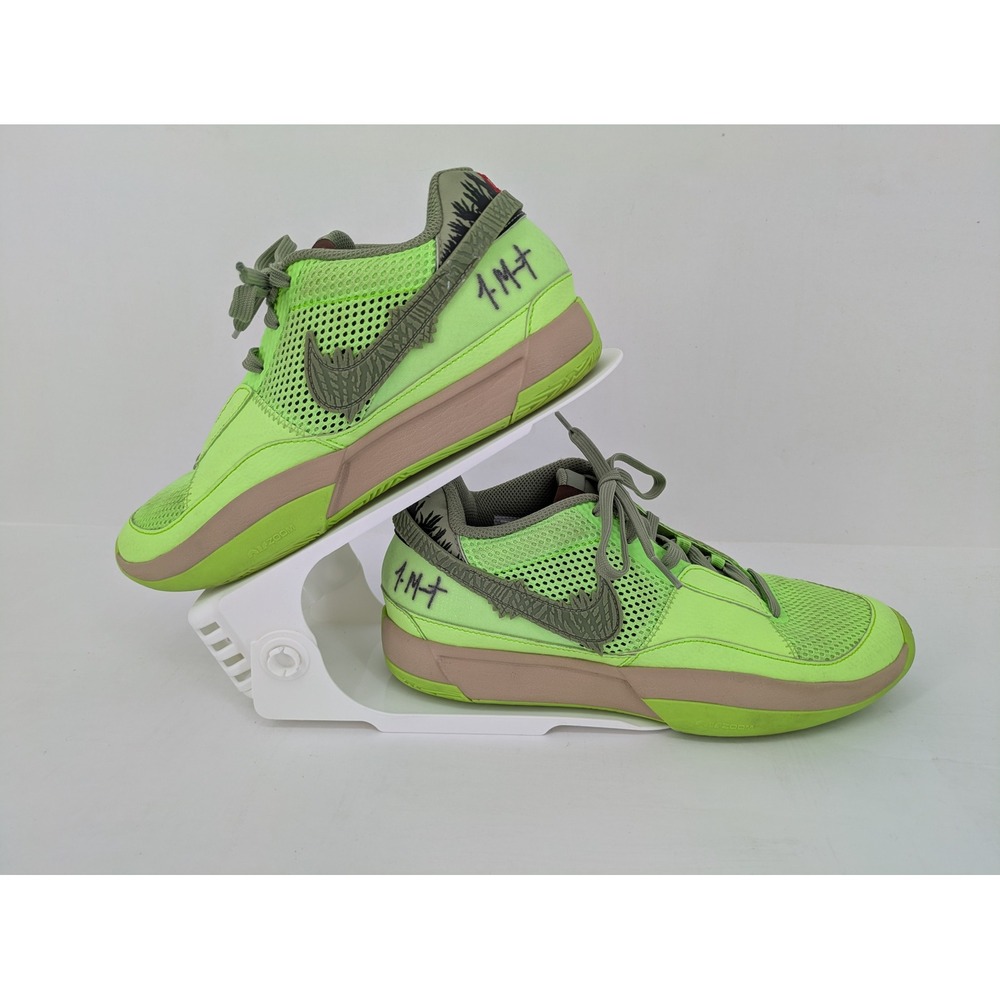 Nike Basketball Shoes Mens 8 Green Lime Blast FD6565-300 Ja 1 Halloween Sneakers
